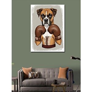 Kanvas Tablo Boksör Köpek 100x140 cm