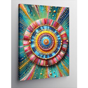 Kanvas Tablo Renkli Mandala Çizimi 70x100 cm