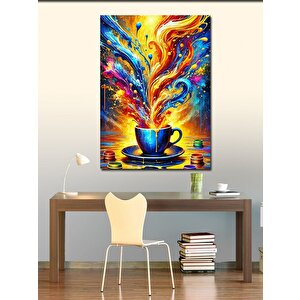 Kanvas Tablo Fincandan Renk Fışkırması 100x140 cm