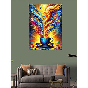 Kanvas Tablo Fincandan Renk Fışkırması 100x140 cm