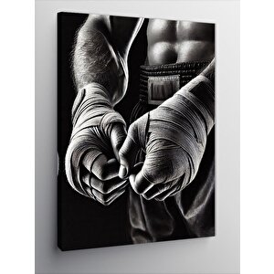 Kanvas Tablo Boks Eldivenleri Ve Güç 50x70 cm
