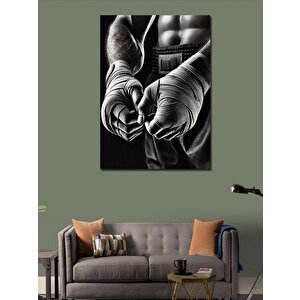 Kanvas Tablo Boks Eldivenleri Ve Güç 50x70 cm