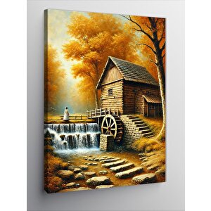 Kanvas Tablo Sulak Alan Ve Değirmen 70x100 cm