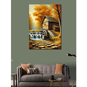 Kanvas Tablo Sulak Alan Ve Değirmen 70x100 cm