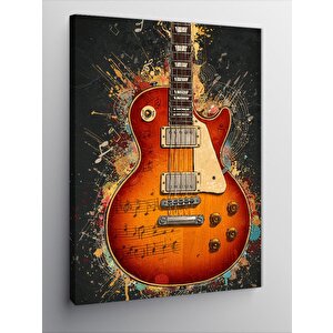 Kanvas Tablo Vintage Elektro Gitar 50x70 cm