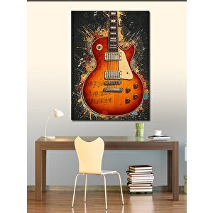 Kanvas Tablo Vintage Elektro Gitar 50x70 cm
