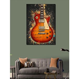 Kanvas Tablo Vintage Elektro Gitar 50x70 cm