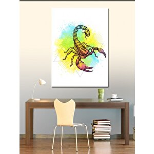Kanvas Tablo Renkli Akrep Motifi 50x70 cm