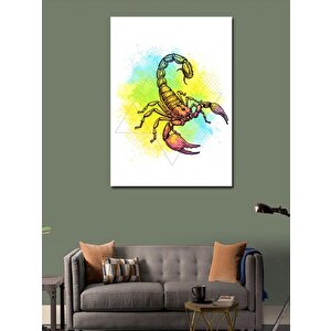 Kanvas Tablo Renkli Akrep Motifi 50x70 cm