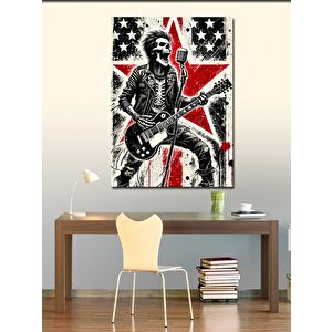 Kanvas Tablo Union Jack Ve İskelet 50x70 cm