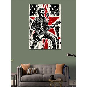 Kanvas Tablo Union Jack Ve İskelet 100x140 cm