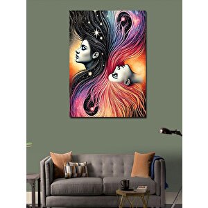 Kanvas Tablo Renkli Kadın Portreleri 70x100 cm