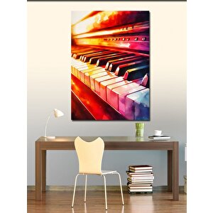 Kanvas Tablo Renkli Piyano Tuşları 100x140 cm