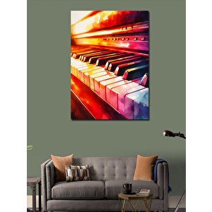 Kanvas Tablo Renkli Piyano Tuşları 100x140 cm