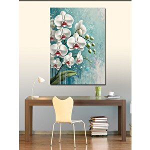 Kanvas Tablo Beyaz Orkide Çiçeği 100x140 cm