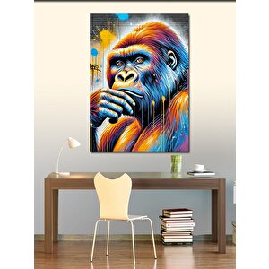Kanvas Tablo Renkli Goril Portresi 50x70 cm