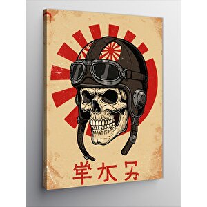 Kanvas Tablo Japon İskelet Pilot 50x70 cm