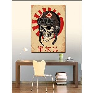 Kanvas Tablo Japon İskelet Pilot 50x70 cm