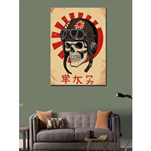 Kanvas Tablo Japon İskelet Pilot 50x70 cm