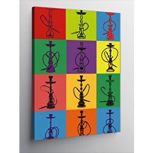 Kanvas Tablo Renkli Minimal Nargile 100x140 cm