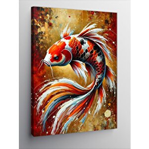 Kanvas Tablo Renkli Japon Balığı 70x100 cm