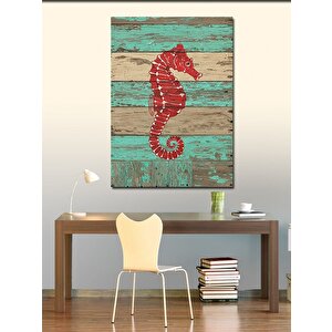 Kanvas Tablo Renkli Denizatı Çizimi 50x70 cm