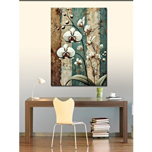 Kanvas Tablo Orkide Çiçeği İllüstrasyonu 50x70 cm