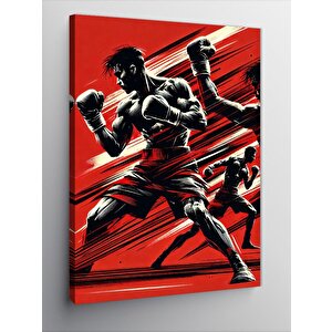Kanvas Tablo Boksörler Ve Dinamik Hareket 70x100 cm