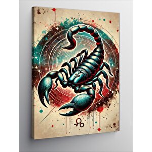 Kanvas Tablo Mavi Akrep Tasarımı 70x100 cm