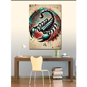 Kanvas Tablo Mavi Akrep Tasarımı 100x140 cm