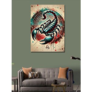 Kanvas Tablo Mavi Akrep Tasarımı 100x140 cm
