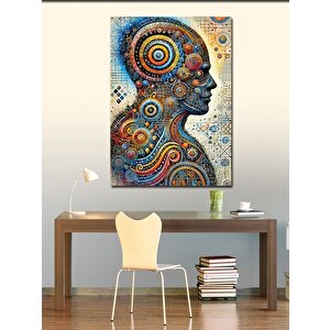 Kanvas Tablo Renkli Düşünen İnsan 100x140 cm