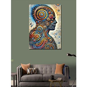 Kanvas Tablo Renkli Düşünen İnsan 100x140 cm