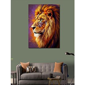Kanvas Tablo Aslan Ve Güç Teması 70x100 cm