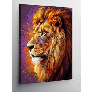 Kanvas Tablo Aslan Ve Güç Teması 50x70 cm