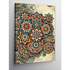 Kanvas Tablo Renkli Mandala Deseni 70x100 cm
