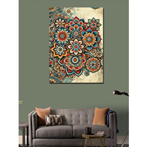 Kanvas Tablo Renkli Mandala Deseni 100x140 cm