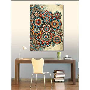 Kanvas Tablo Renkli Mandala Deseni 50x70 cm