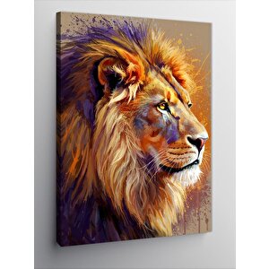 Kanvas Tablo Aslan Portresi 70x100 cm