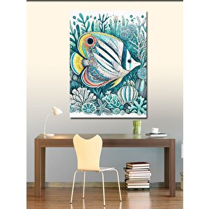 Kanvas Tablo Mercan Balığı Ve Denizaltı Dünyası 50x70 cm