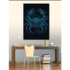 Kanvas Tablo Mavi Akrep Sanatı 100x140 cm