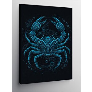 Kanvas Tablo Mavi Akrep Sanatı 50x70 cm