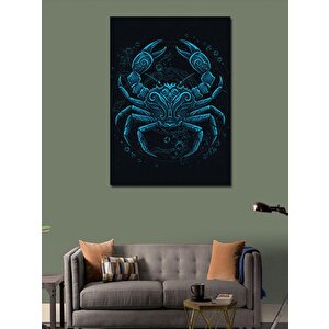 Kanvas Tablo Mavi Akrep Sanatı 50x70 cm