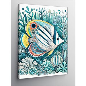 Kanvas Tablo Mercan Balığı Ve Denizaltı Dünyası 70x100 cm