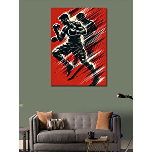 Kanvas Tablo Boksör Ve Dinamik Hareket 100x140 cm