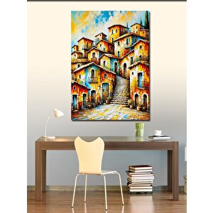Kanvas Tablo Renkli Sokak Evleri 70x100 cm