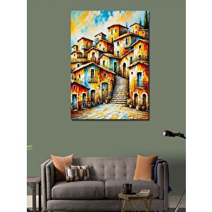 Kanvas Tablo Renkli Sokak Evleri 70x100 cm