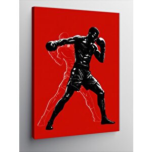 Kanvas Tablo Kırmızı Eldivenli Boksör 70x100 cm