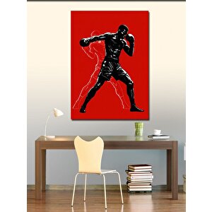 Kanvas Tablo Kırmızı Eldivenli Boksör 70x100 cm