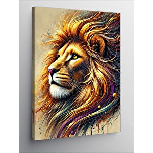 Kanvas Tablo Aslanın Gücü Ve Asaleti 70x100 cm